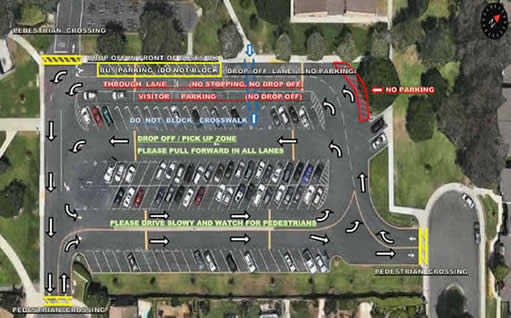 map of school parking lot