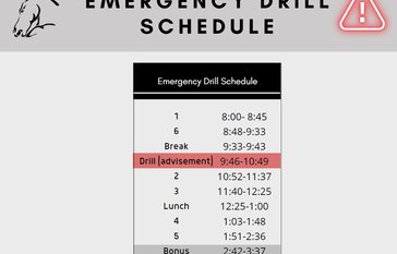 Emergency Drill Bell Schedule