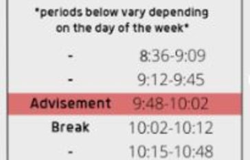 Minimum Day Bell Schedule