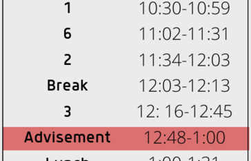 Super Late Schedule