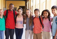 diverse students smiling
